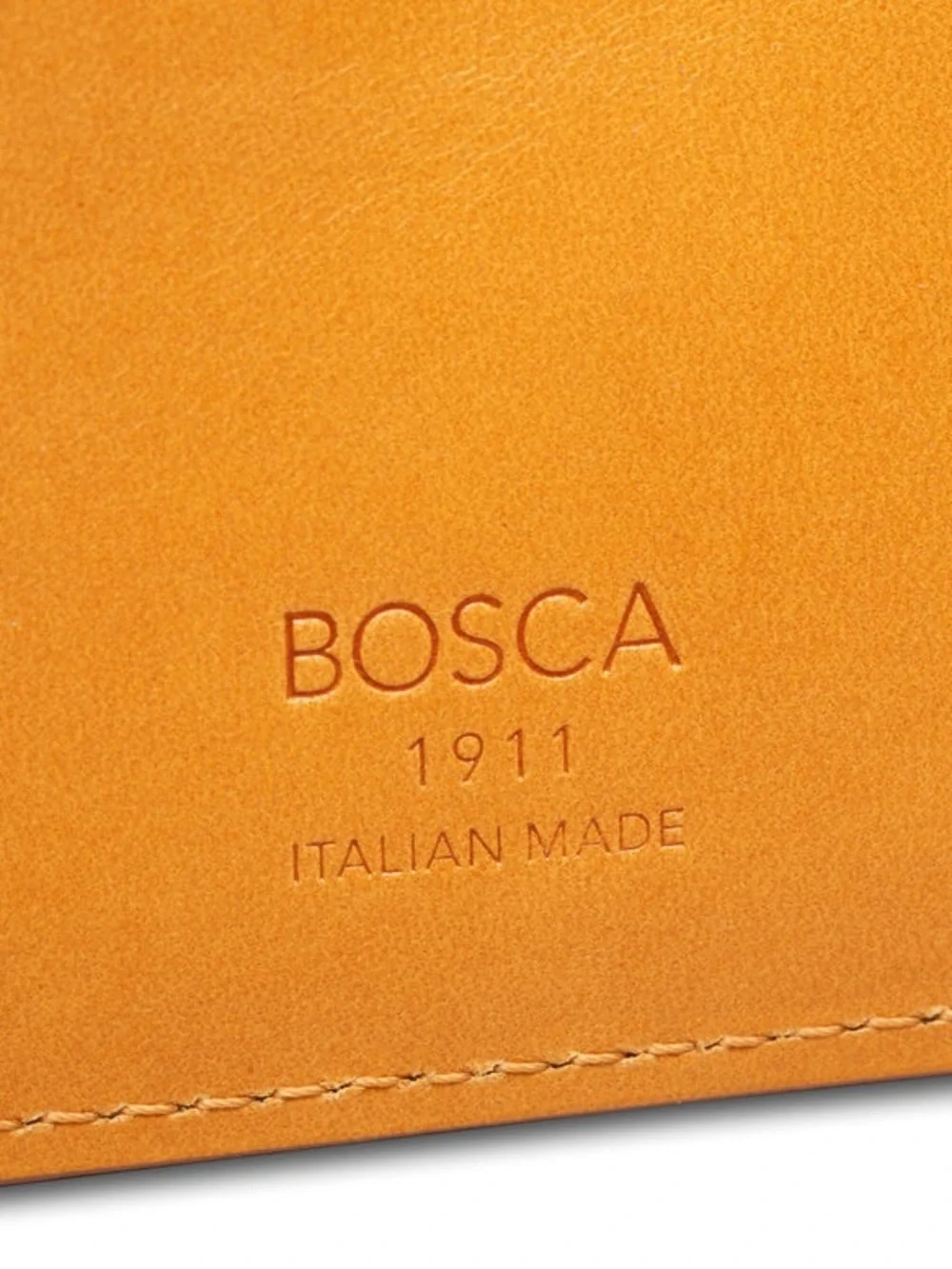 Vintage BOSCA 1911 Roma Italia Small Bifold Wallet in Honey Tan